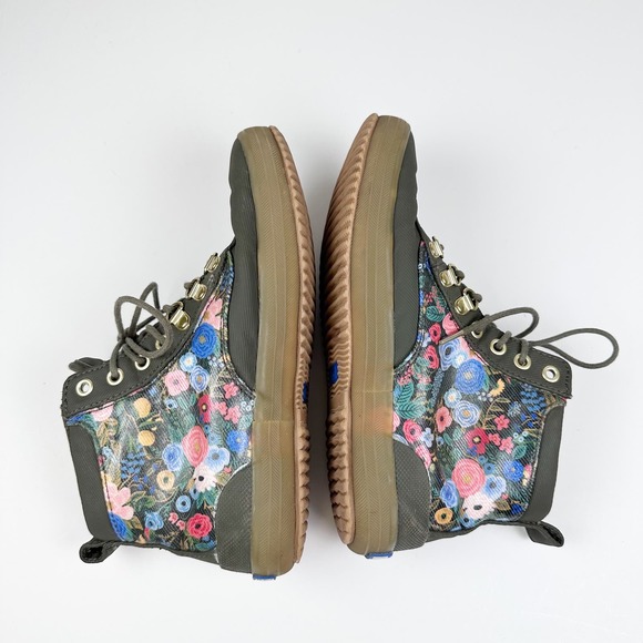 Keds x Rifle Paper Co Green Garden Party Floral Water Resistant Scout Boots US 5 - Picture 9 of 11